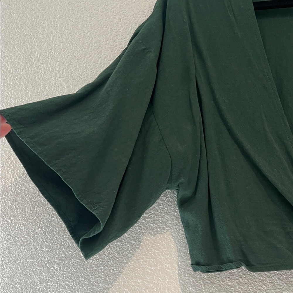 Green Tie-Front Coverup - Picture 5 of 7